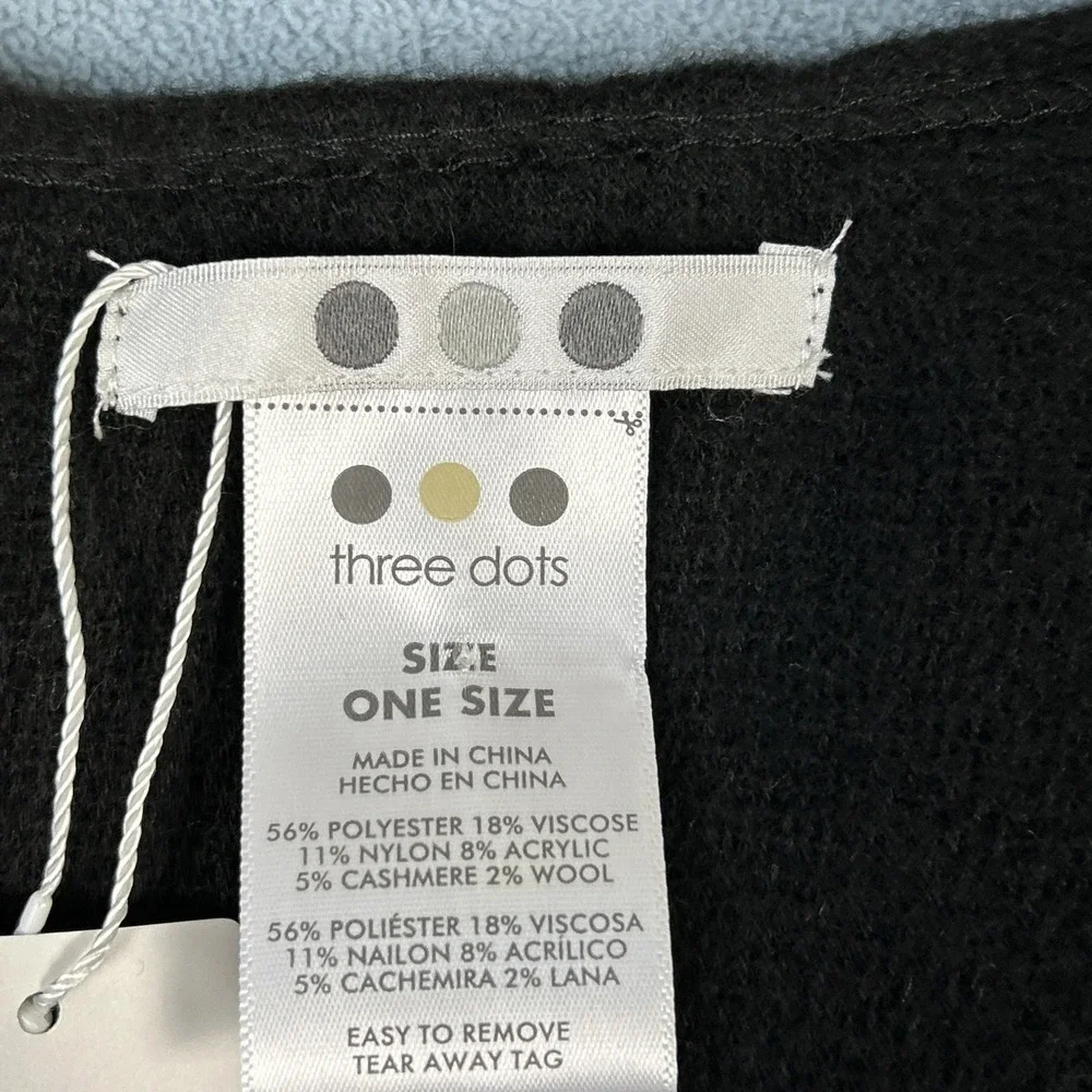 NWT Three Dots Womens Cashmere‎ Shawl Scarf Wool Wraparound Erin Plaid Luxury